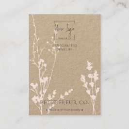 Kraft Paper Wildblumen Schmuckhaarclip Display Telefonnummerkarte