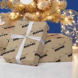 Kraft Paper Zuhause Sweet Zuhause Geschenkpapier