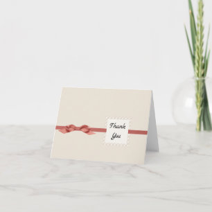 Kraft Pappe Beige und Bow Vielen Dank Karte