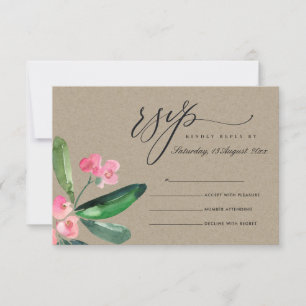 KRAFT PINK CHRIST THORBLOOM WATERCOLOR UAWG RSVP KARTE