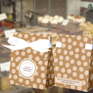 Kraft Polka Dot Bakery Mini Gift Bag Geschenkschachtel