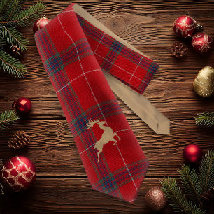 Kraft-Rentier-Tartan Rot ID589 Krawatte