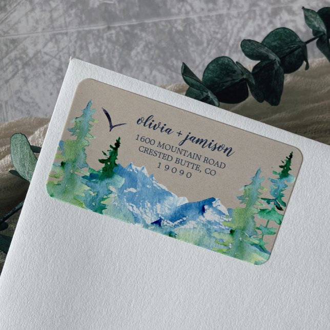 Kraft Rocky Mountain Rücksendeadresse Adressaufkleber (Von Creator hochgeladen)