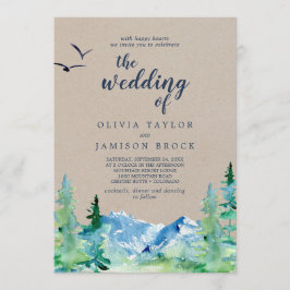 Kraft Rocky Mountain Ziel Hochzeit von Einladung