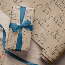Kraft Rustic Frohe Weihnachtsschrift