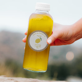 Kraft-Rustikal-Konfitüre, Zitronen- oder Zitronenk Runder Aufkleber