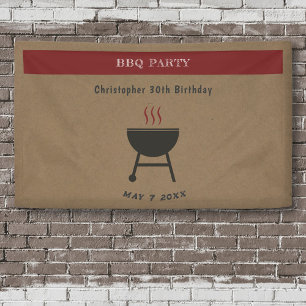 Kraft & Rustikale GRILLEN Party Geburtstag Banner