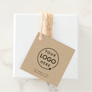 Kraft Rustikales Logo Business Modern Minimalist Geschenkanhänger