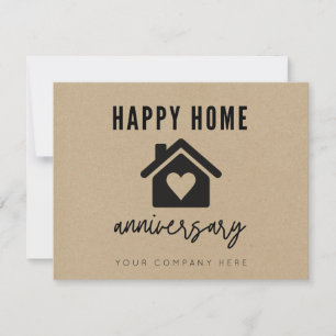 Kraft Schrift Happy Housiversary Karte