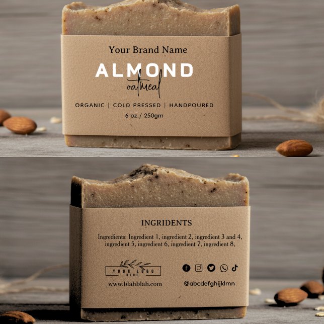 kraft Simple Elegant Homemade Soap Belly band  (Von Creator hochgeladen)