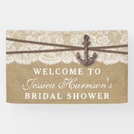 Kraft-, Spitz- und Nautical Anchor Beach Brautpart Banner
