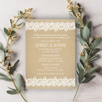Kraft-Spitze Rustikale Hochzeitsprobe Abendessen