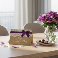 Kraft, Spitzen und Lila Muttertag