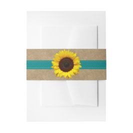 Kraft-, Spitzen- und Sonnenblumen-Kollektion - Aqu Einladungsbanderole