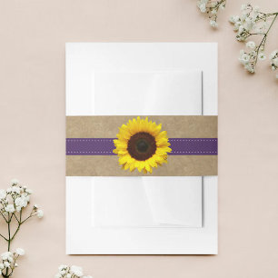 Kraft-, Spitzen- und Sonnenblumen-Kollektion - Lil Einladungsbanderole