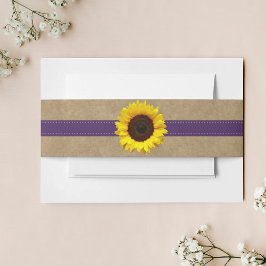 Kraft-, Spitzen- und Sonnenblumen-Kollektion - Lil Einladungsbanderole