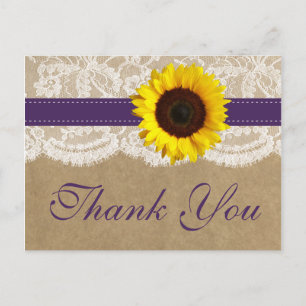 Kraft-, Spitzen- und Sonnenblumen-Kollektion - Lil Postkarte
