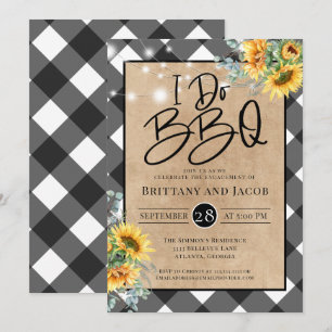 Kraft String Lights Floral I Do GRILLEN Verlobung  Einladung