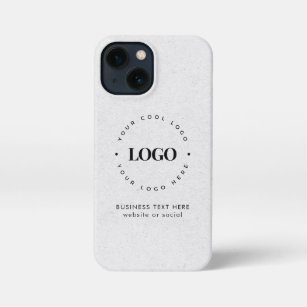 Kraft Style Business Custom Logo & Text Rustikal iPhone 13 Mini Hülle