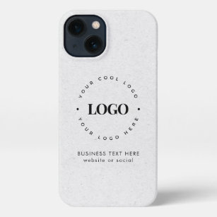 Kraft Style Business Custom Logo & Text Rustikal iPhone Hülle