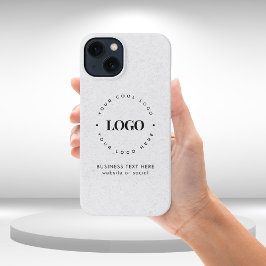 Kraft Style Business Custom Logo & Text Rustikal iPhone Hülle