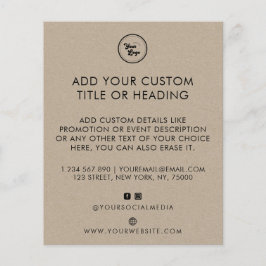 Kraft Style Custom Business Logo & Social Media Flyer