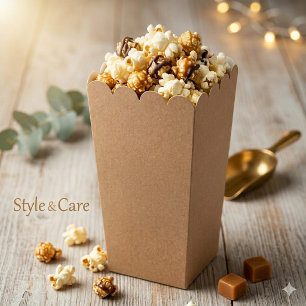 Kraft Style Popcorn-Einladungskartons für jedes Er Geschenkschachtel