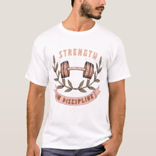 Kraft- und Disziplin-Turnhalle Workout T-Shirt