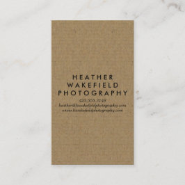 Kraft- und Foto-Calling Card Visitenkarte