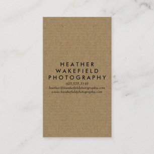 Kraft- und Foto-Calling Card Visitenkarte