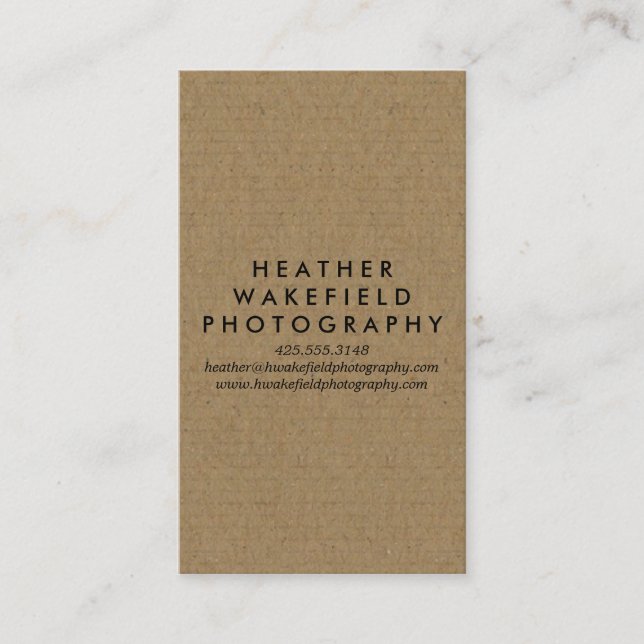 Kraft- und Foto-Calling Card Visitenkarte (Vorderseite)