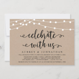 Kraft Wedding Elopement, Feiern Sie mit uns Einladung