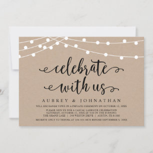 Kraft Wedding Elopement, Feiern Sie mit uns Einladung