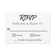Kraft Wedding Script RSVP Karten