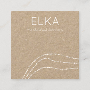 Kraft White Dots Square Earring Display Card Quadratische Visitenkarte