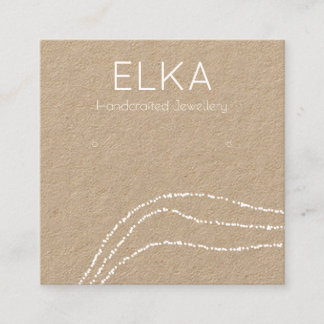 Kraft White Dots Square Earring Display Card Quadratische Visitenkarte