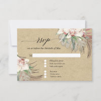 Kraft White Orchid Floral Tropical Foliage UAWG