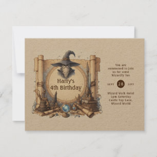 KRAFT Wizard Thema Party Magische Vintage Wands Einladung