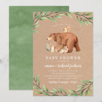 Kraft Woodland Grünland Forest Animals Baby Shower
