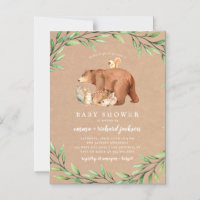 Kraft Woodland Grünland Forest Animals Baby Shower