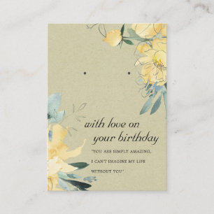 KRAFT YELLOW BIRTHTAY FREUND ERRING DISPLAKARTE PLATZKARTE