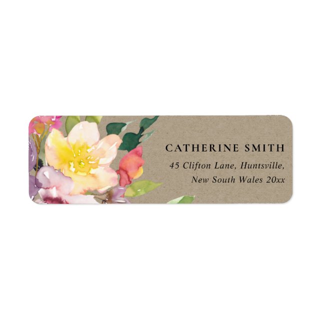 KRAFT YELLOW BLUSH BURGUNDY FLORAL BUNCH ADRESSE (Vorne)