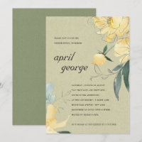 KRAFT YELLOW GREEN FLORAL GENDER REVEITE EINLADEN