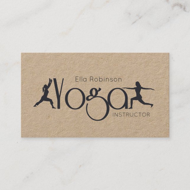 KRAFT Yoga Fitness Personal Trainer Gym Visitenkarte (Vorderseite)