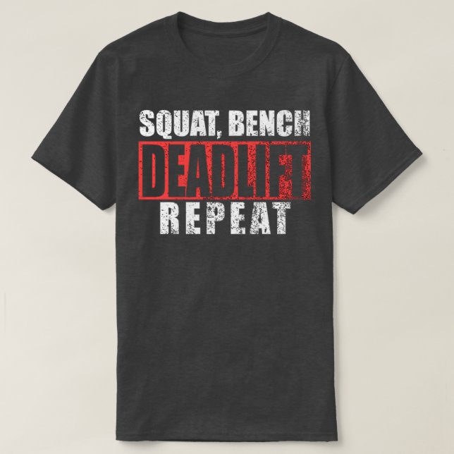 Kraftanhebung auf der Sitzbank 1 T-Shirt (Design vorne)