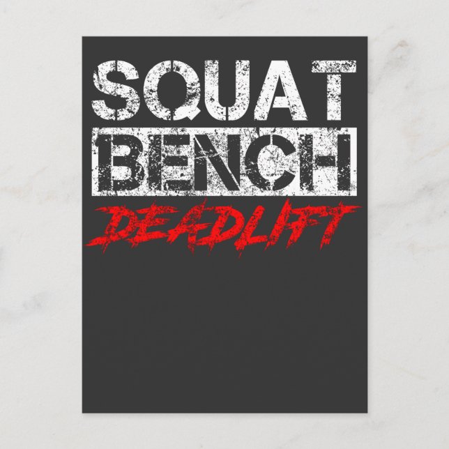 Kraftauftriebskupplungs-Squat-Bänke Postkarte (Vorderseite)