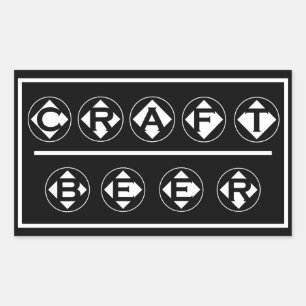 KRAFTBIER - Diamantzirkel Rechteckiger Aufkleber
