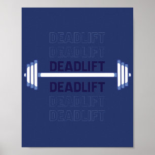 Kraftdreikampf-Fitness-Hantel-Typografie-Grafikpos Poster