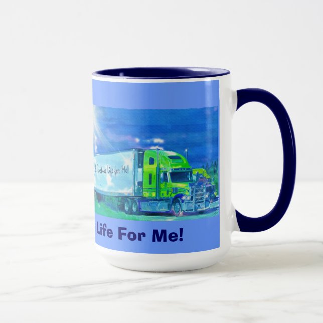 KRAFTFAHRZEUGE BIG-RIG-LKW-HALTUNG KAFFEMUGS TASSE (Rechts)