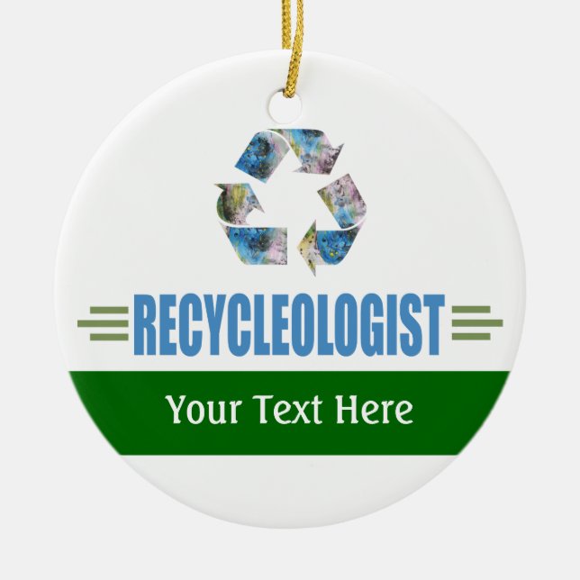 kräftig Recycelnd Keramikornament (Vorne)